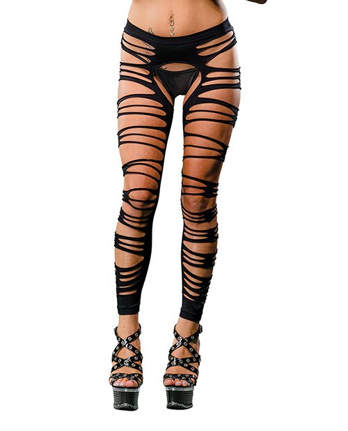 Beverly Hills Naughty Girl Crotchless Side Straps Leggings Black O/S | Shop Lowest Prices at fonlove.shop