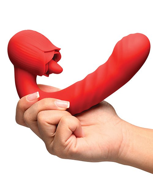 Bloomgasm Boom Bloom Thrusting & Licking Rose Vibrator | Shop Lowest Prices at fonlove.shop