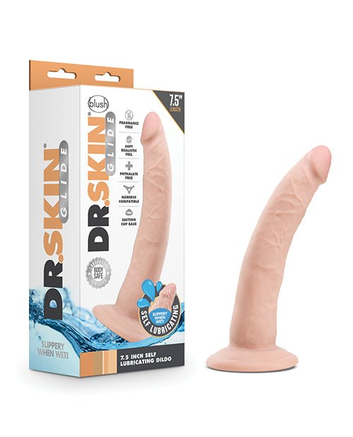 Blush Dr. Skin Glide 7.5" Self Lubricating Dildo | Shop Lowest Prices at fonlove.shop