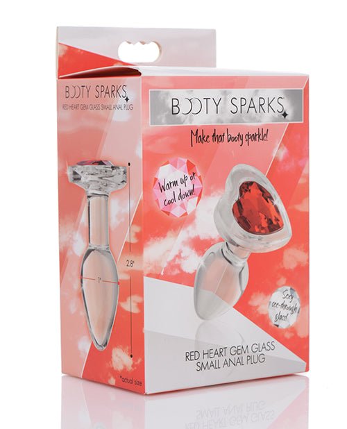 Booty Sparks Red Heart Gem Glass Anal Plug | Shop Lowest Prices at fonlove.shop