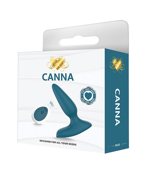 Canna Vibrating Butt Plug w/Remote Control - Blue/Green | Shop Lowest Prices at fonlove.shop
