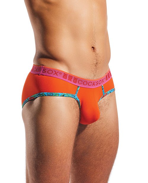 Cocksox Contour Pouch Sports Brief - Sunset Orange LG | Shop Lowest Prices at fonlove.shop