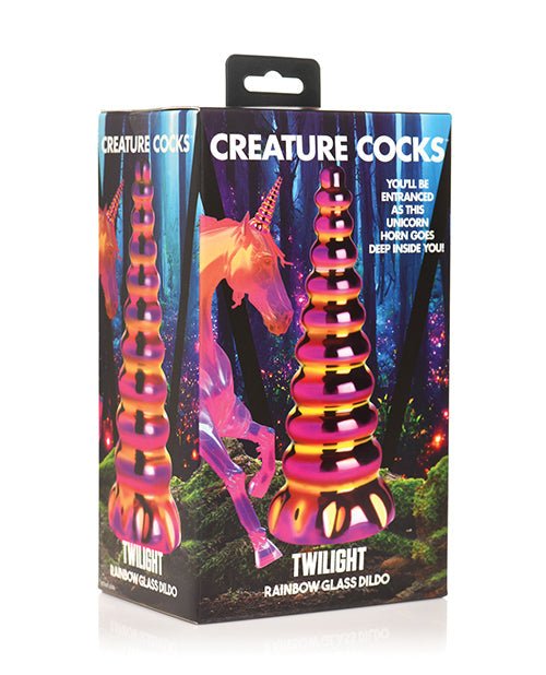 Creature Cocks Twilight Rainbow Glass Dildo | Shop Lowest Prices at fonlove.shop