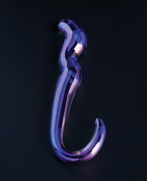 Cristal Blue Flame Curved Glass Dildo - Purple | Shop Lowest Prices at fonlove.shop