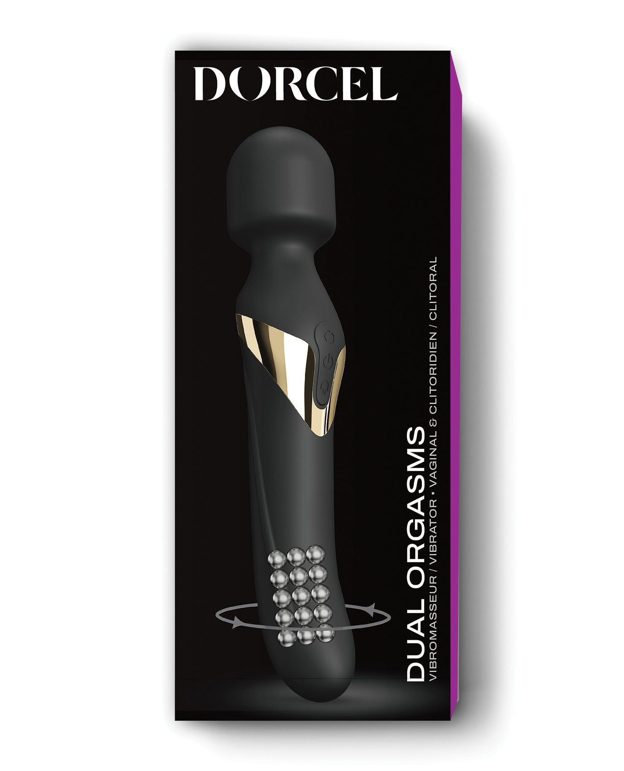 Dorcel Dual Orgasms Wand - Black/Gold | Shop Lowest Prices at fonlove.shop