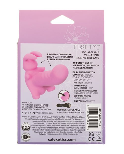 First Time Rechargeable Vibrating Bunny Dreams - Pink | Shop Lowest Prices at fonlove.shop