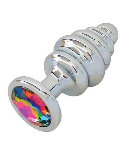 Gender Fluid Excite! Ribbed Plug - Silver | Shop Lowest Prices at fonlove.shop