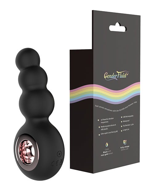 Gender Fluid Quiver Anal Ring Bead Vibe - Black | Shop Lowest Prices at fonlove.shop