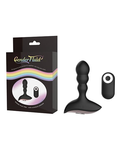 Gender Fluid Shake Anal Vibe w/Remote - Black | Shop Lowest Prices at fonlove.shop