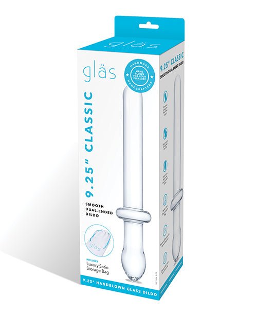 Glas 9.25" Classic Smooth Dual Ended Dildo - Clear | Shop Lowest Prices at fonlove.shop