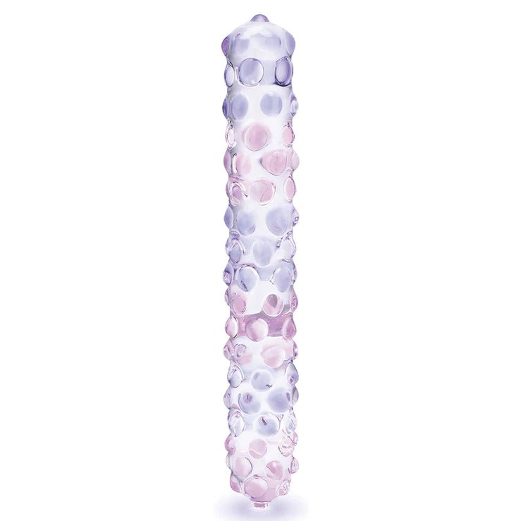 Glas Purple Rose Nubby Glass Dildo | Shop Lowest Prices at fonlove.shop