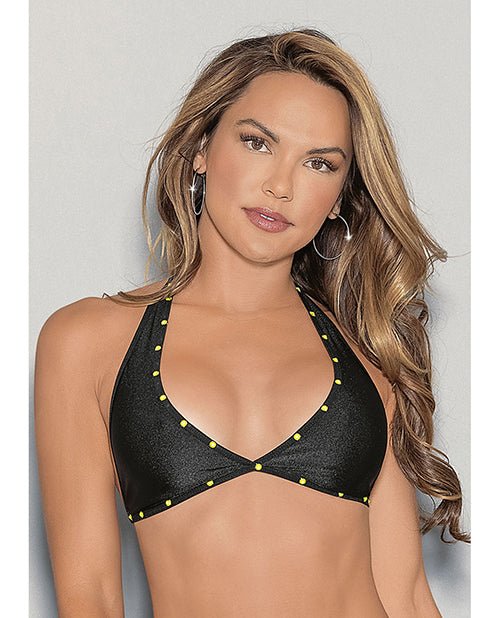 Glow Stones Black Light Dancewear Tri Bra Black O/s | Shop Lowest Prices at fonlove.shop