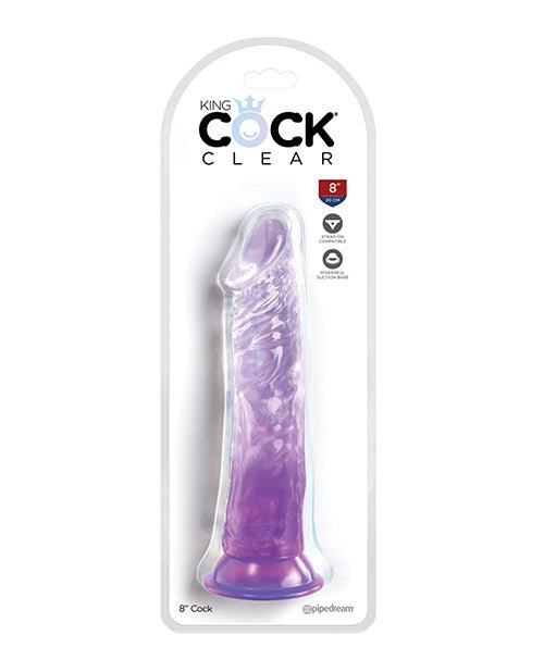 King Cock Clear 8" Cock - Purple | Shop Lowest Prices at fonlove.shop