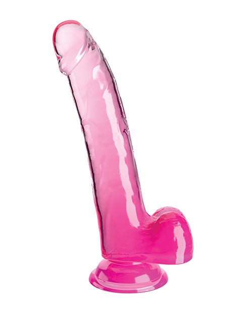 King Cock Clear 9" Cock w/Balls - Pink | Shop Lowest Prices at fonlove.shop