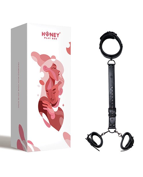 Kinky Play Box Locking Harness Collar to Wrist Restraints - Black | Shop Lowest Prices at fonlove.shop