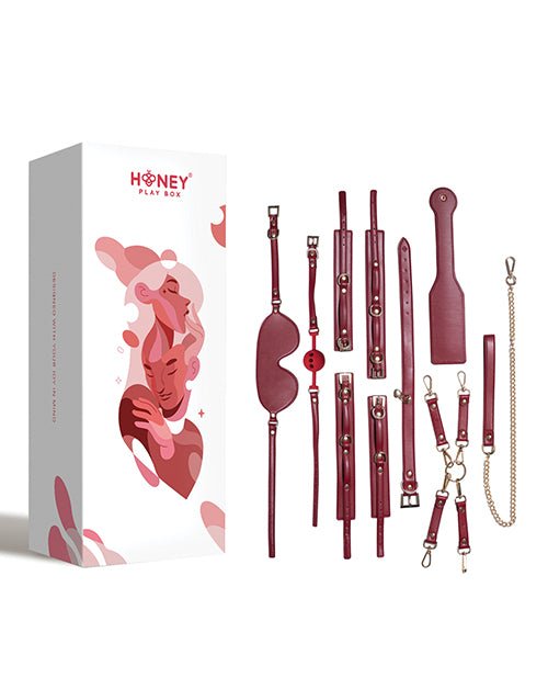 Kinky Play Box Red Passion 8 pc Set Bondage Kit - Red | Shop Lowest Prices at fonlove.shop