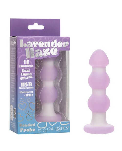 Lavender Haze Beaded Anal Probe - Lavender/White | Shop Lowest Prices at fonlove.shop