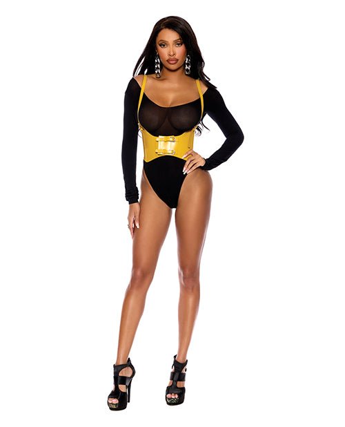 Leather Harness w/Adjustable Buckle Straps and Front Velcro Buckle Closure - Yellow 36 | Shop Lowest Prices at fonlove.shop