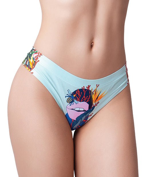 Mememe Botanic Panic Lips Printed Thong SM | Shop Lowest Prices at fonlove.shop