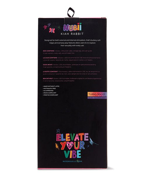 Nu Sensuelle Nubii Kiah Turbo Boost & Heating Dual Stim Rabbit - Blue | Shop Lowest Prices at fonlove.shop