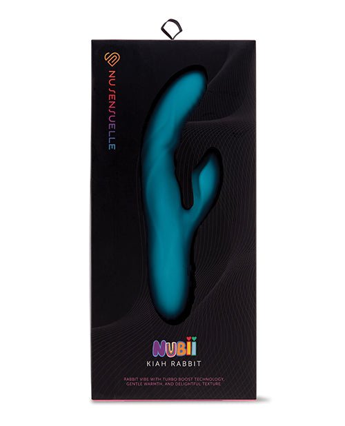 Nu Sensuelle Nubii Kiah Turbo Boost & Heating Dual Stim Rabbit - Blue | Shop Lowest Prices at fonlove.shop