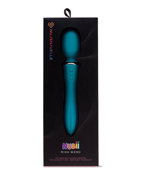 Nu Sensuelle Nubii Mika Turbo Boost & Heating Mini Wand - Blue | Shop Lowest Prices at fonlove.shop