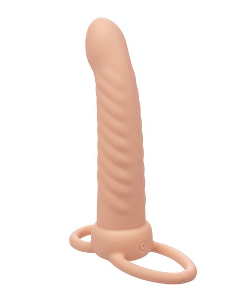 Performance Maxx Rechargeable Ribbed Dual Penetrator - Ivory | Shop Lowest Prices at fonlove.shop