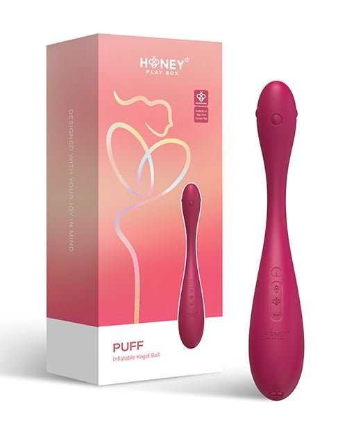 Puff App - Controlled Inflatable Kegel Ball - Dark Red | Shop Lowest Prices at fonlove.shop