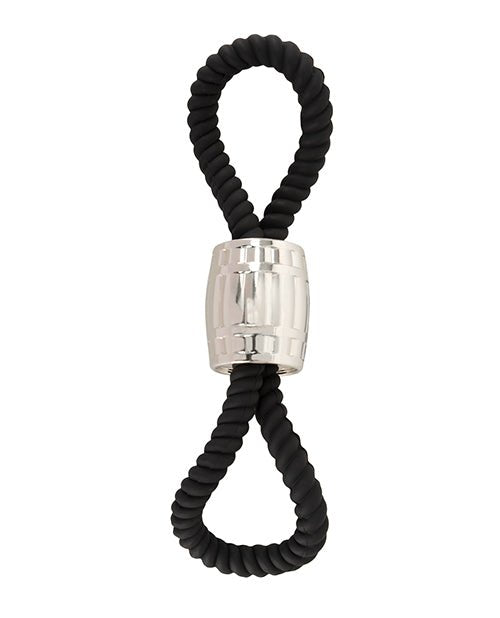 Rebel Two Loop Heavy Rope Cock Lasso - Black | Shop Lowest Prices at fonlove.shop
