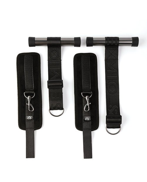 Sei Mio Doorway Play Adjustable Over Door Cuff Restraints - Black | Shop Lowest Prices at fonlove.shop