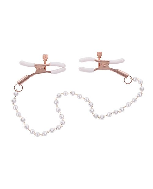 Sex & Mischief Peaches 'n CreaMe Pearl Nipple Clamps | Shop Lowest Prices at fonlove.shop