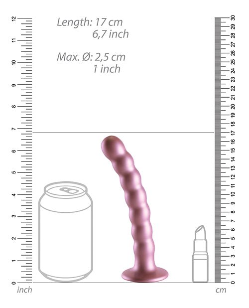 Shots Ouch 6.5" Beaded G - Spot Dildo - Rose Gold | Shop Lowest Prices at fonlove.shop