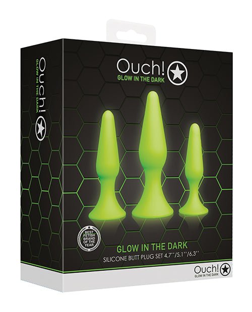 Shots Ouch Butt Plug Set - Glow in the Dark | Shop Lowest Prices at fonlove.shop