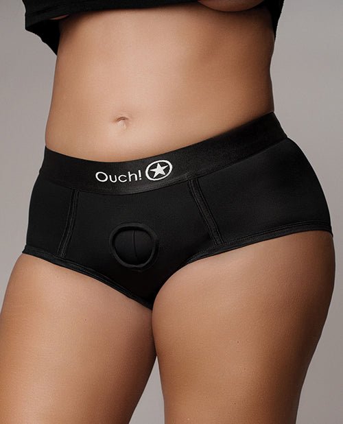 Shots Ouch Vibrating Strap On Brief - Black XL/XXL | Shop Lowest Prices at fonlove.shop