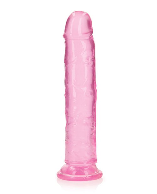 Shots RealRock Crystal Clear 9" Straight Dildo w/Suction Cup - Pink | Shop Lowest Prices at fonlove.shop