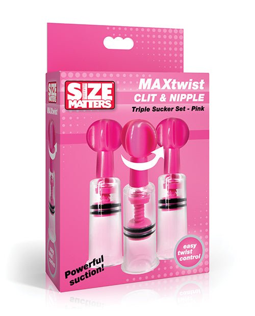 Size Matters MAXtwist Clit & Nipple Triple Sucker Set - Pink | Shop Lowest Prices at fonlove.shop