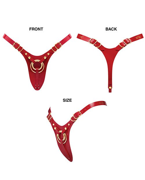 Strap - on - Me Leatherette Harness Fabulous - One Size Red Glossy | Shop Lowest Prices at fonlove.shop