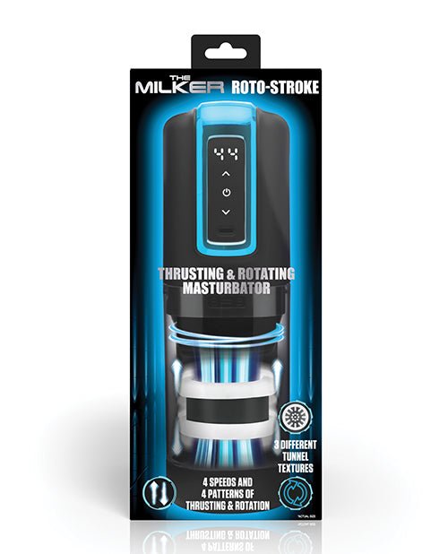 The Milker Roto - Stroke Thrusting & Rotating Masturbator - Black | Shop Lowest Prices at fonlove.shop
