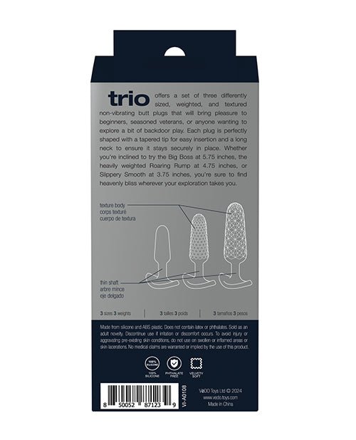 VeDO Trio Anal Plug Set - Black | Shop Lowest Prices at fonlove.shop