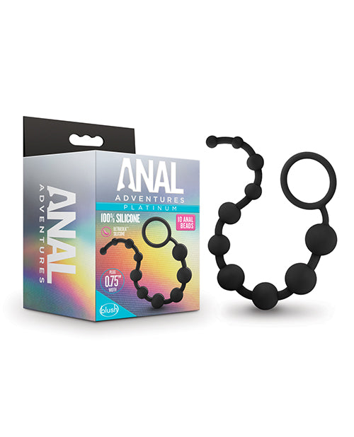 Blush Anal Adventures Platinum Silicone 10 Anal Beads