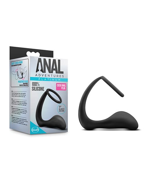 Blush Cock Ring Plug - Black | Shop Lowest Prices at fonlove.shop