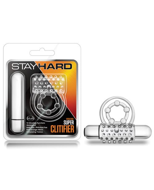 Blush Stay Hard Super Clitifier Cock Ring - Clear | Shop Lowest Prices at fonlove.shop