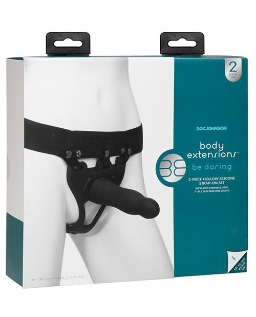 Body Extensions Be Daring 2 Piece Strap On Set - Black | Shop Lowest Prices at fonlove.shop