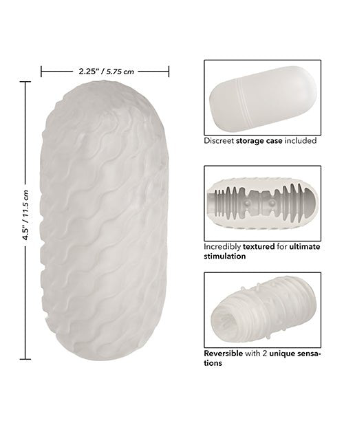 Boundless Reversible Ribbed Stroker - White | Shop Lowest Prices at fonlove.shop