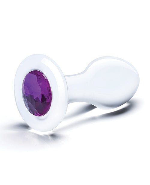 Glas 3.5" Bling Bling Glass Butt Plug - Clear | Shop Lowest Prices at fonlove.shop