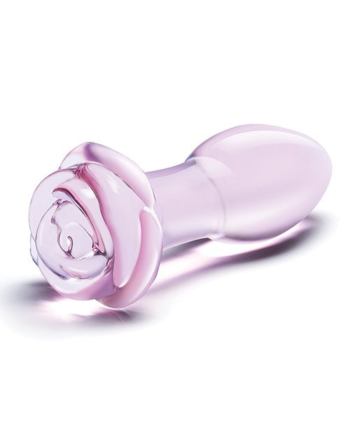 Glas 5" Rosebud Glass Butt Plug | Shop Lowest Prices at fonlove.shop