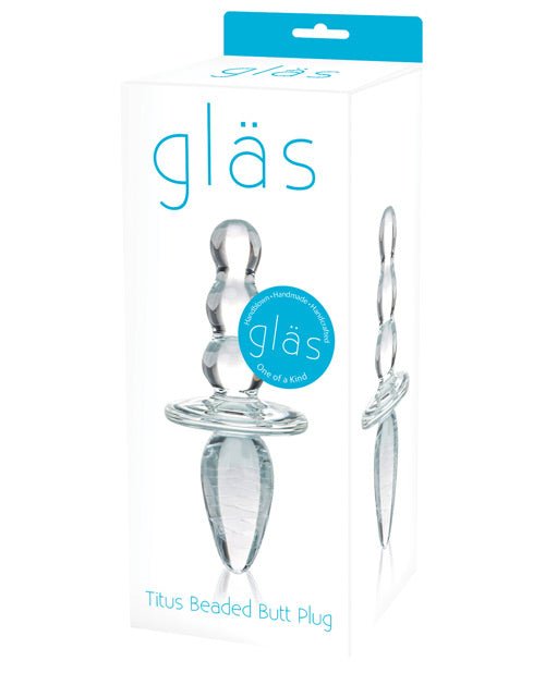 Glas Titus Beaded Glass Butt Plug | Shop Lowest Prices at fonlove.shop