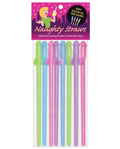 Glow In The Dark Penis Straws - Asst. Colors Pack Of 8 | Shop Lowest Prices at fonlove.shop
