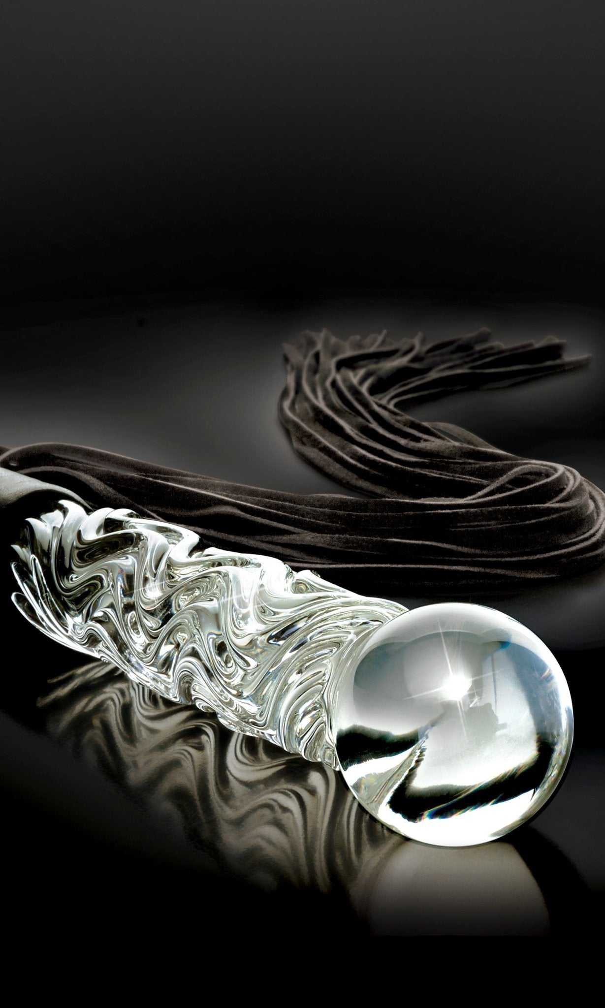 Icicles No. 38 Hand Blown Glass Handled Whip - Clear | Shop Lowest Prices at fonlove.shop