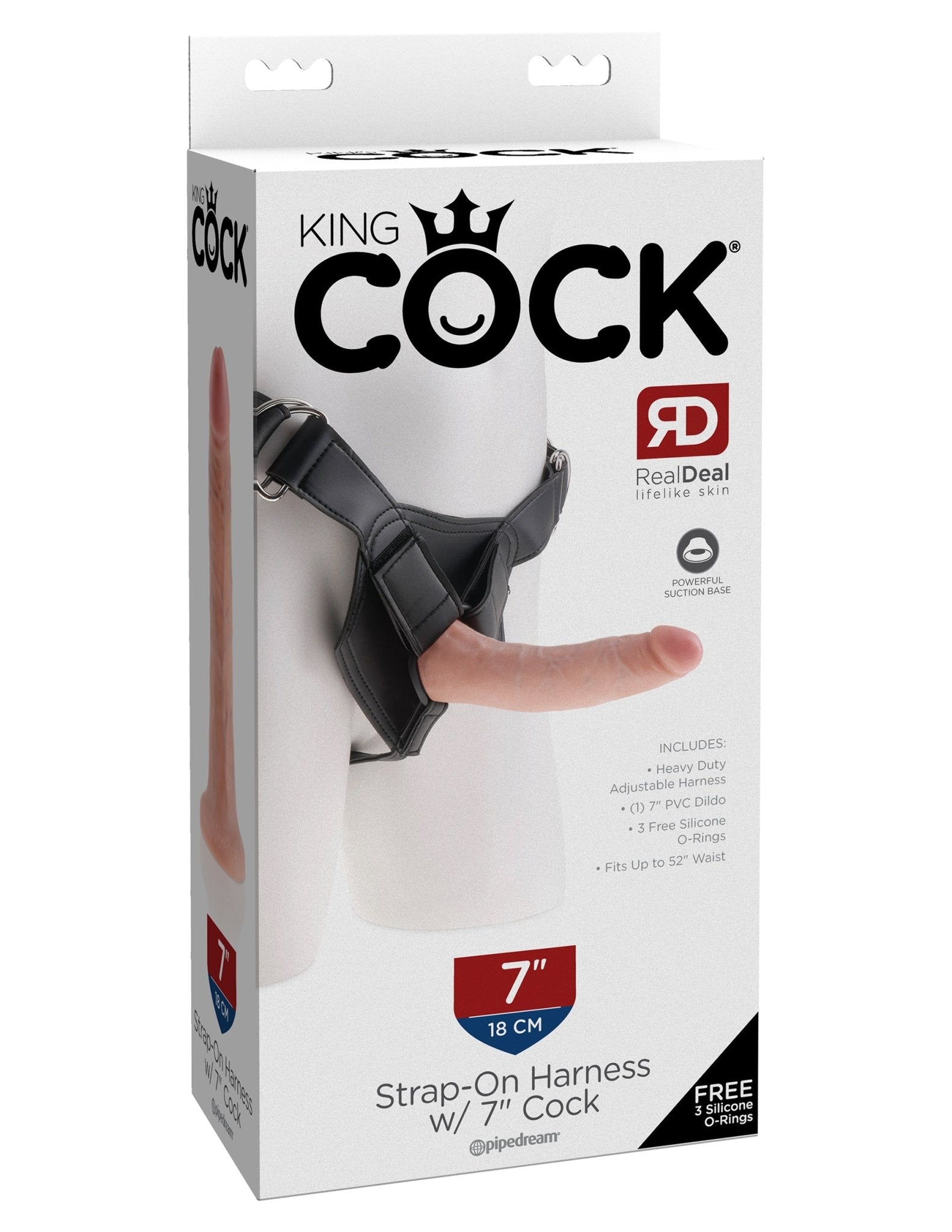 King Cock Strap - On Harness w/ 7" Cock | Shop Lowest Prices at fonlove.shop